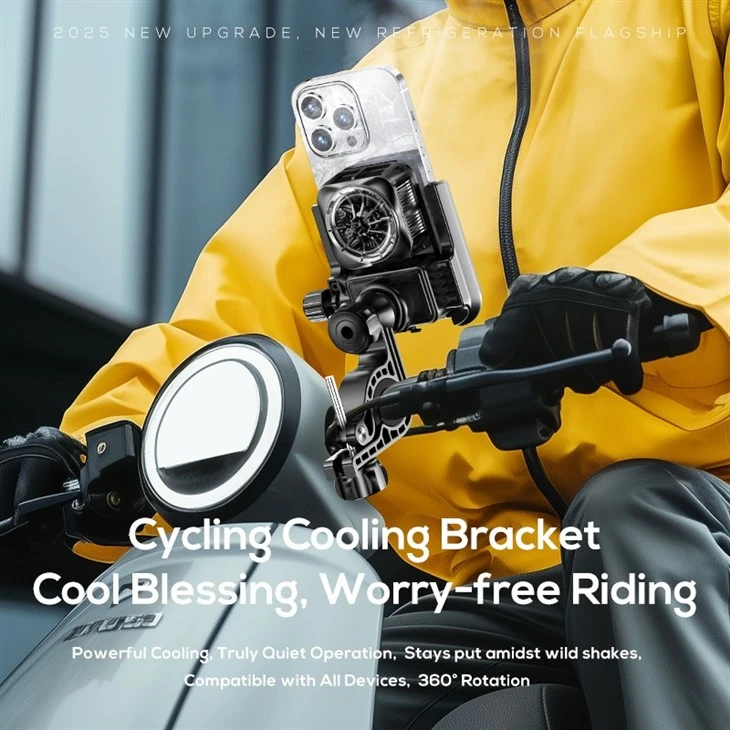 MEMO GW06 Bike Bicycle Phone Cooling Holder Universal Motorbike Motorcycle Cell Phone Holder With Phone Cooler suppliers